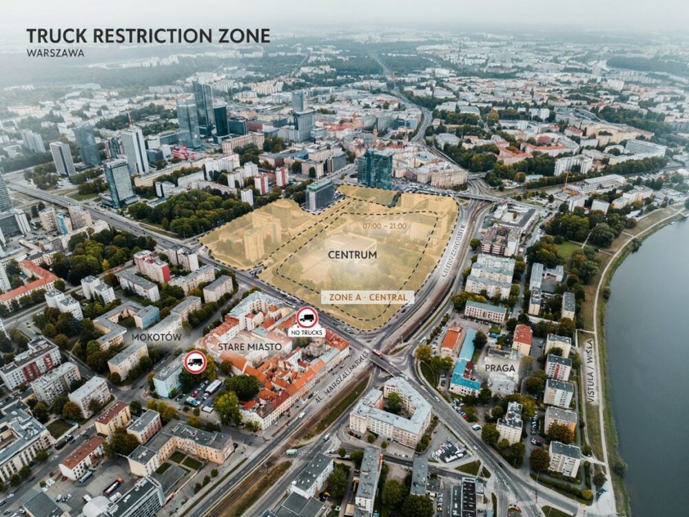 obszary ograniczone dla pojazdów ciężarowych