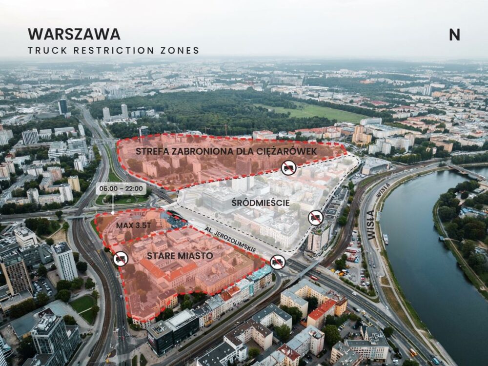 zakazy ruchu ciężarówek Warszawa